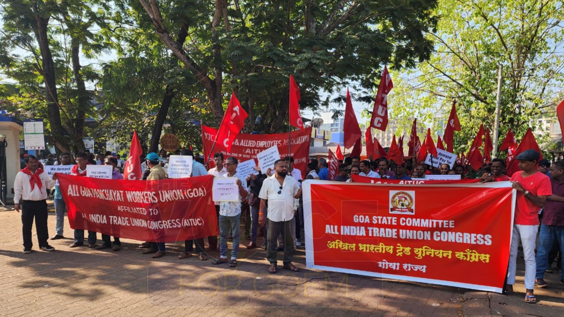 Banks, buses, anganwadis in Goa join nationwide strike